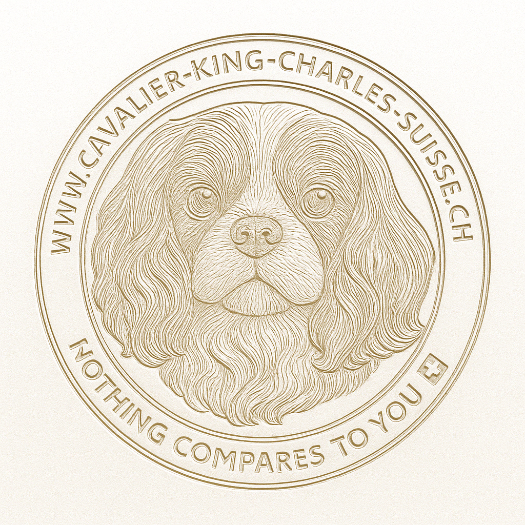 Éleveuse réputée et certifiée de Cavalier King Charles blenheim rubis noir et feu tricolore en suisse romande avec l'affixe Nothing Compares to You